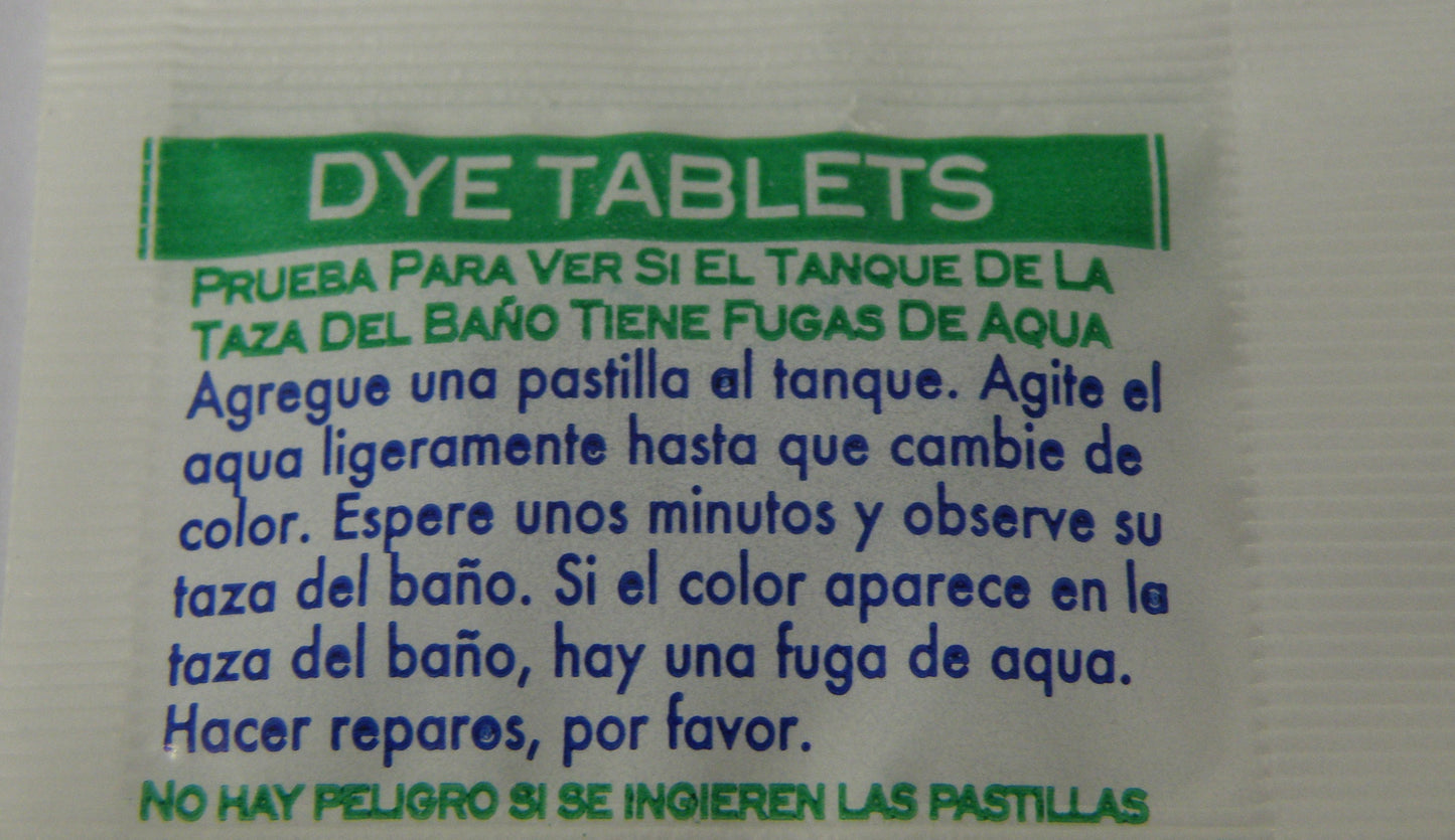 Toilet Leak Detecting Tablets. Dye Tablets for Bathroom Leaks, Detect Silent Leaks 20 Pack