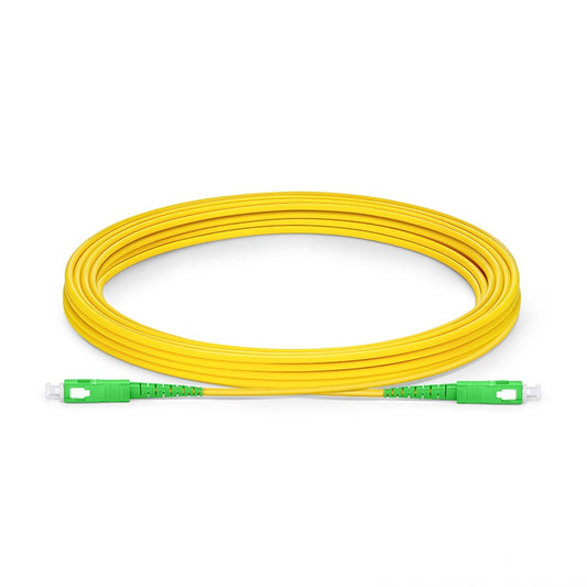 SC APC to SC APC Simplex OS2 Single Mode PVC (OFNR) 2.0mm Tight-Buffered Fiber Optic Patch Cable