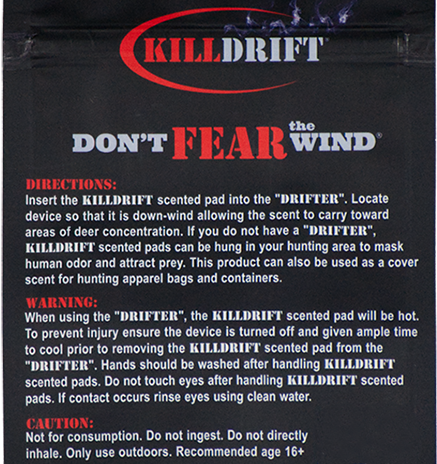 Killdrift Drifter Heated Scent Pads - Hunting Cover Scents & Attractants