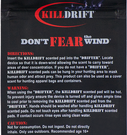 Killdrift Drifter Heated Scent Pads - Hunting Cover Scents & Attractants