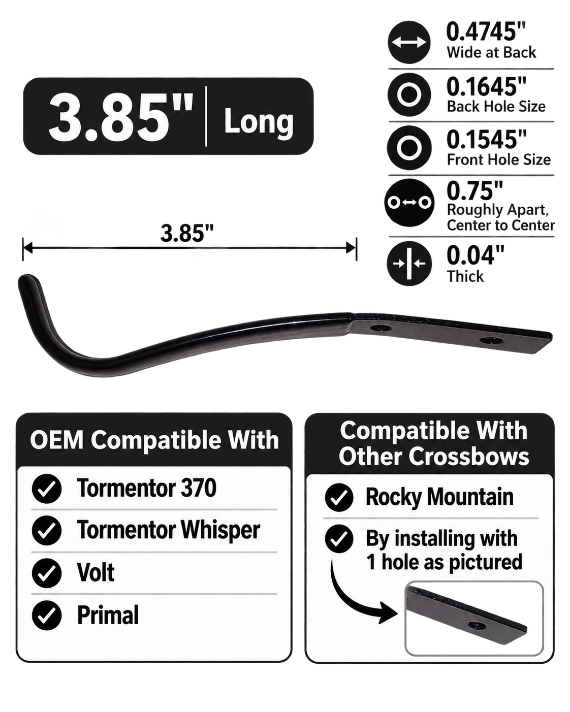Crossbow Arrow Bolt Retention Spring Retainer Holder Compatible with Centerpoint