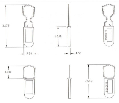 150 Pack Plastic Wire Padlock Security Seals