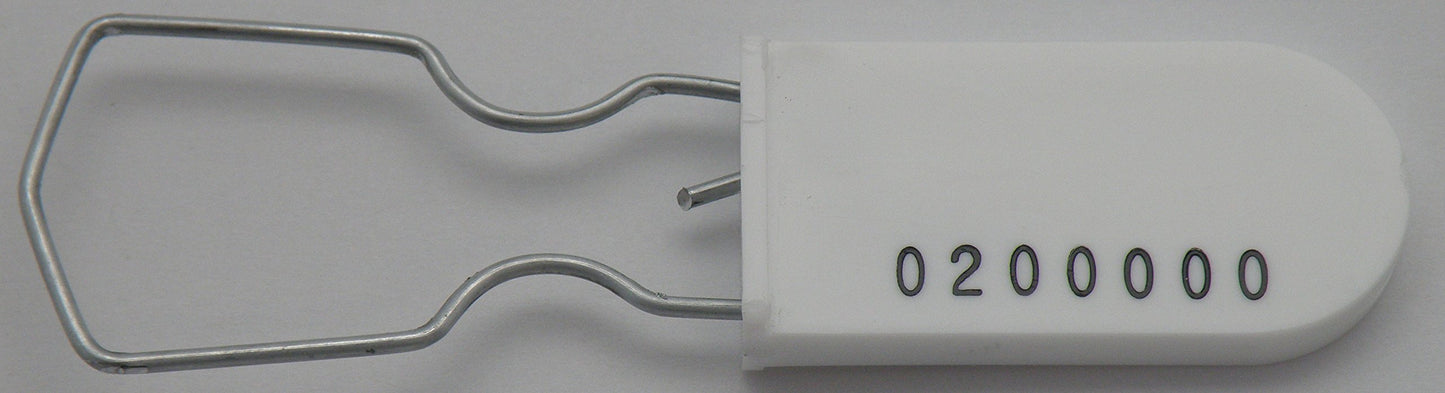 Plastic Wire Padlock Security Seals Sequentially Numbered (Pack of 100)