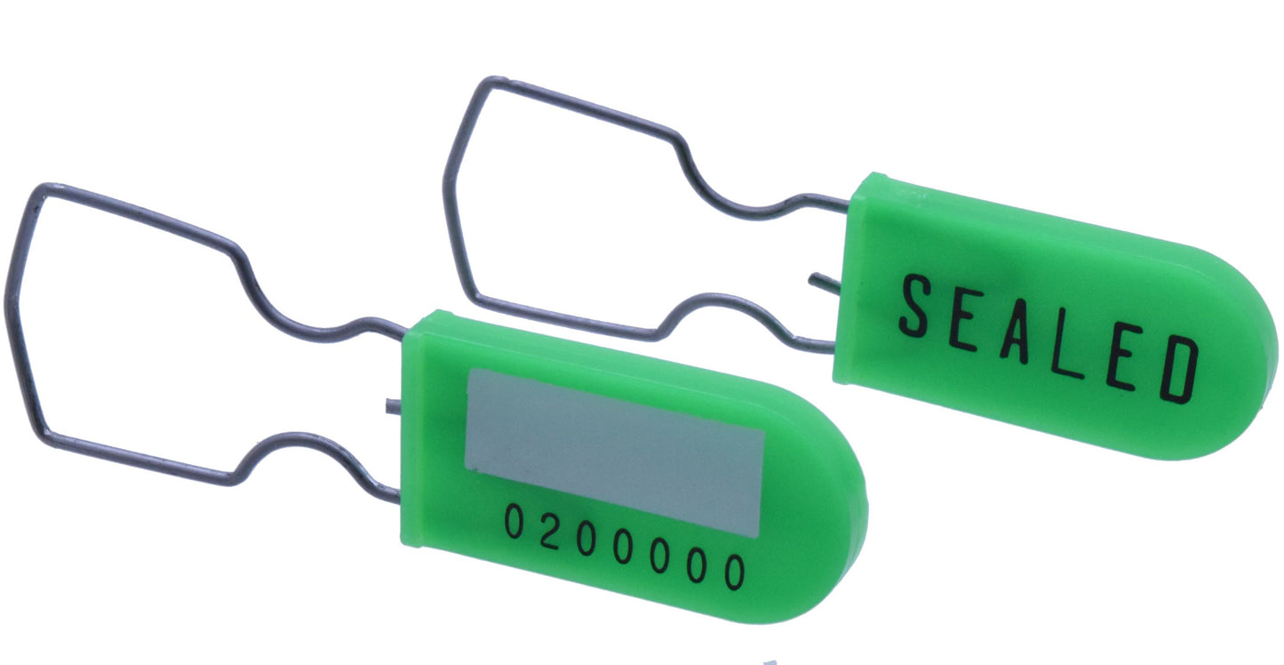 10 Neon Green Key Tag Tamper Seals Compatible with Keyper System