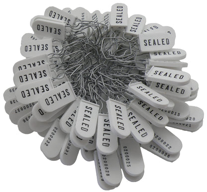 Plastic Wire Padlock Security Seals Sequentially Numbered (Pack of 100)