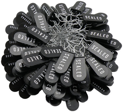Plastic Wire Padlock Security Seals Sequentially Numbered (Pack of 100)