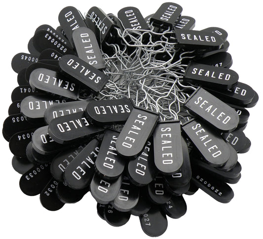 Plastic Wire Padlock Security Seals Sequentially Numbered (Pack of 100)