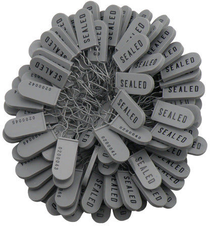 Plastic Wire Padlock Security Seals Sequentially Numbered (Pack of 100)