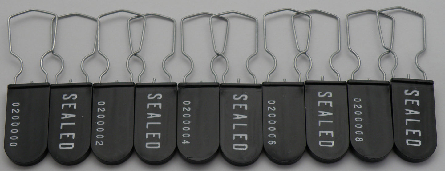 Truck Trailer Security Tamper Evident Padlock Seal Black Pack of 10