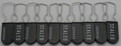 Truck Trailer Security Tamper Evident Padlock Seal Black Pack of 10