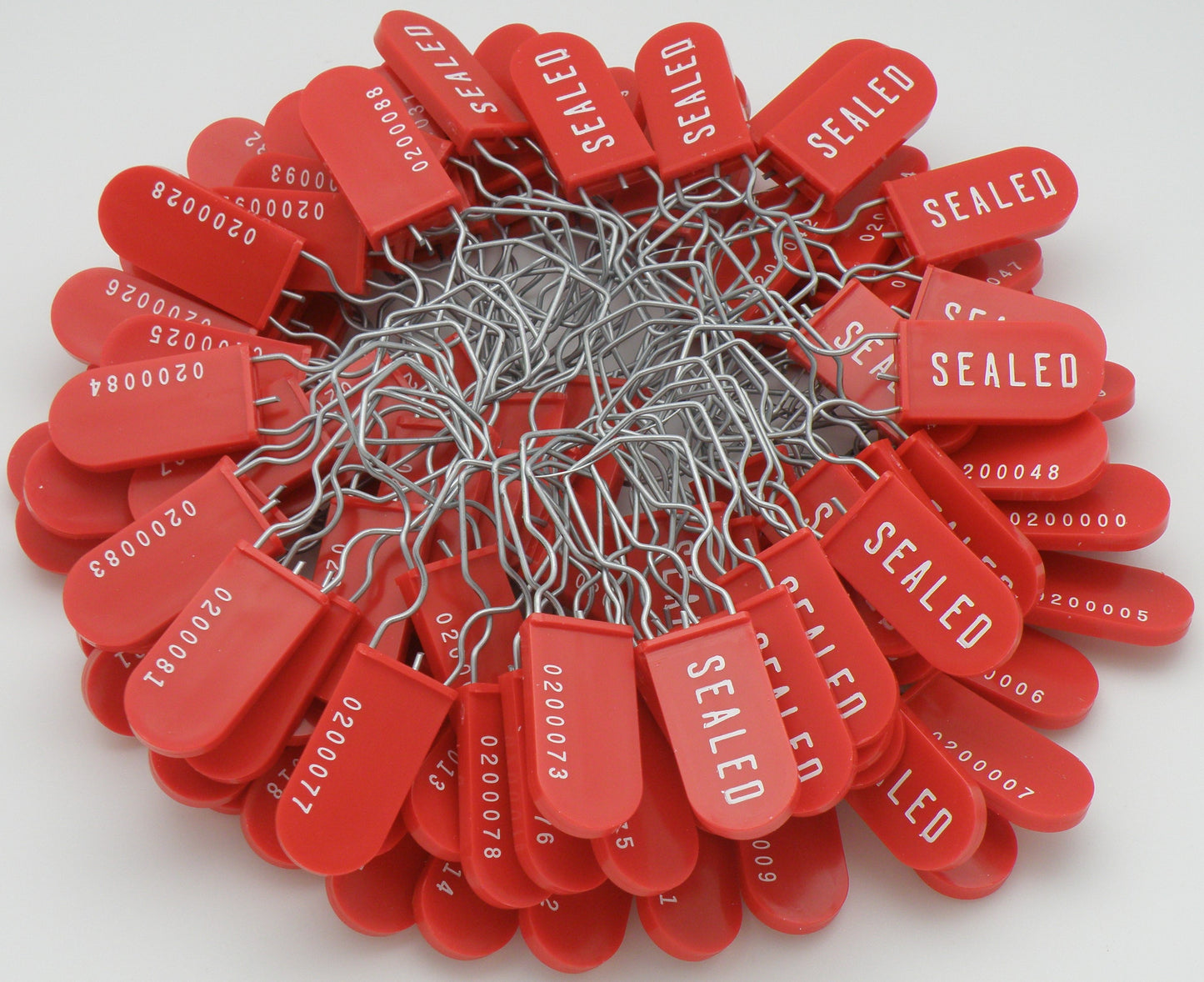 Electric Utility Meter Tag Security Padlock Seal Made in USA 100 pack