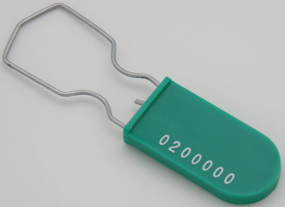 Padlock Metal Wire Security Seal Pack of 10 Green Made In USA