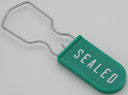 Padlock Metal Wire Security Seal Pack of 100 Green Made In USA