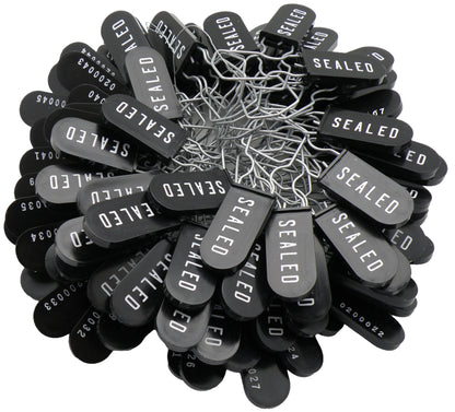 Padlock Metal Wire Security Seal Pack of 100 Black Made In USA