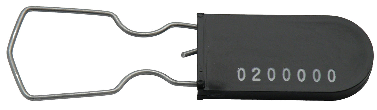 Padlock Metal Wire Security Seal Pack of 100 Black Made In USA